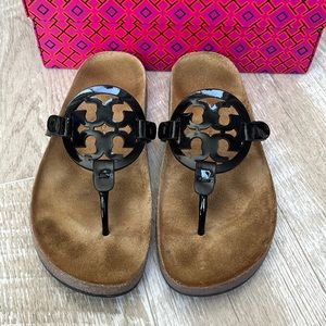 Tory Burch Miller cloud patent leather/cork, size 9